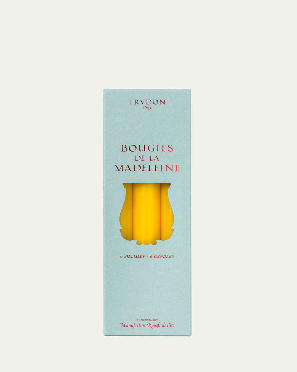 Madeleine Yellow Taper Candles, Set of 6